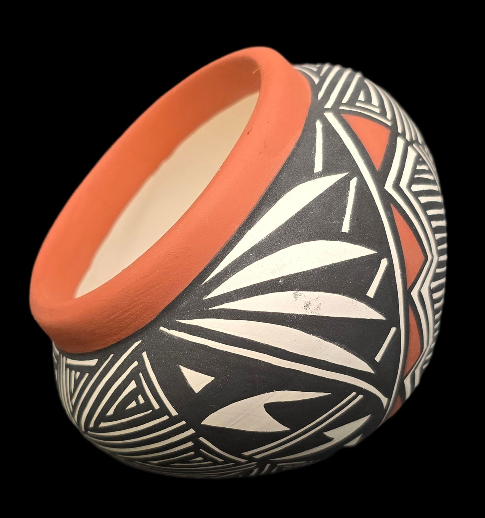 Vintage Southwestern Native American Pueblo TL Acoma Pottery Vessel (1 of 5)