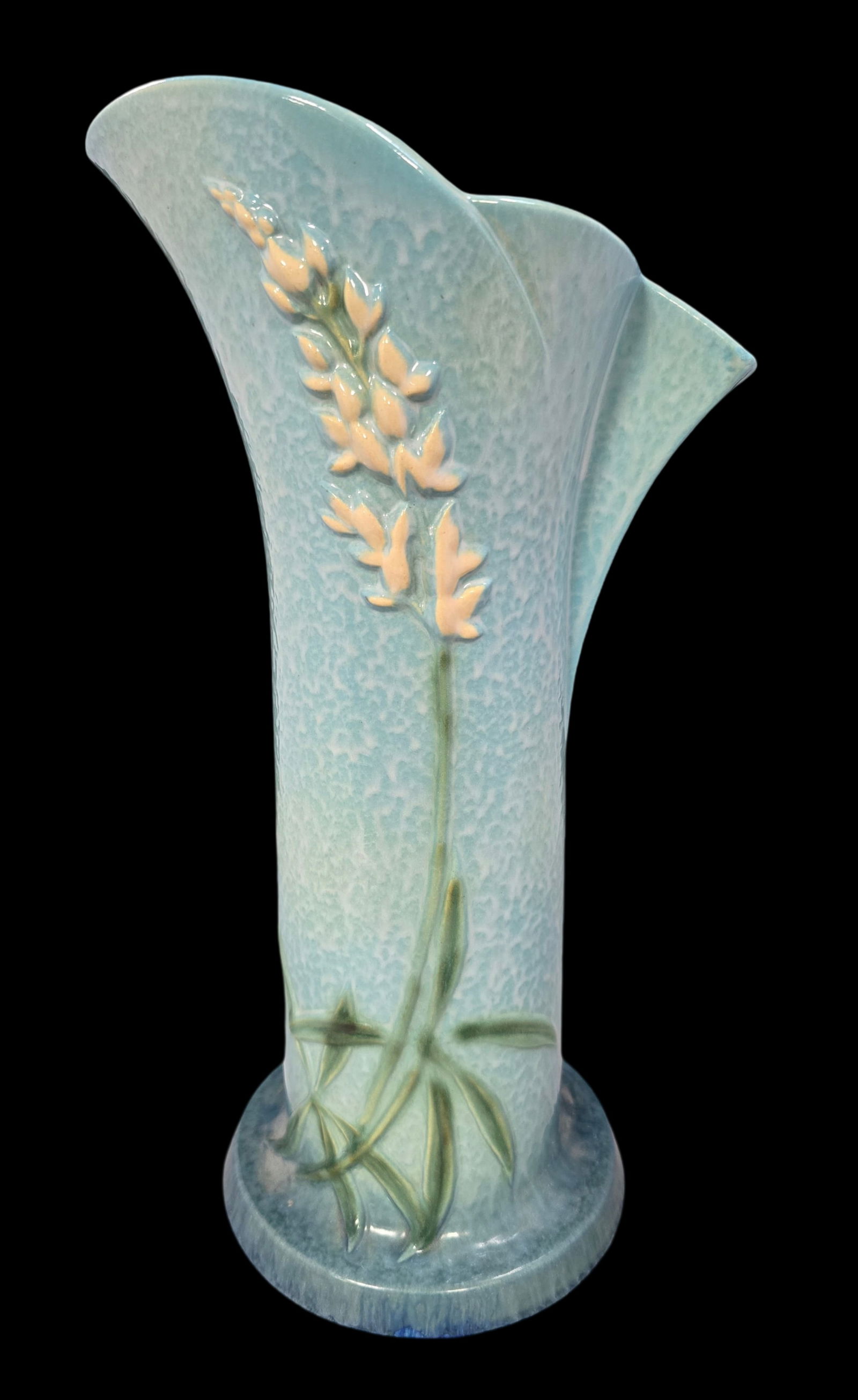 Large Vintage ROSEVILLE Art Pottery WINCRAFT Blue Ceramic Floor Vase (1 of 6)