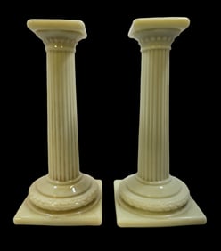 Pair of Rare 1920s CAMBRIDGE Doric Column Candlesticks