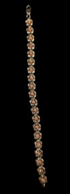 Vintage BEVERLY HILLS SILVER Sterling Silver Floral Bracelet