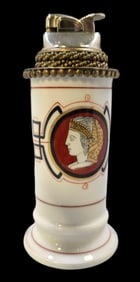 Rare Vintage EVANS Milk Glass Lighter