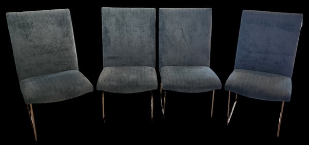 Set of 4 1970s MILO BAUGHMAN for Thayer Coggin 'Thin Line' Dining Chairs