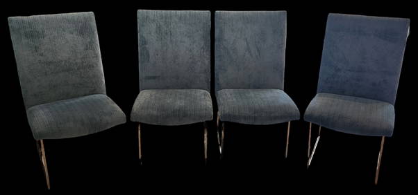 Set of 4 1970s MILO BAUGHMAN for Thayer Coggin 'Thin Line' Dining Chairs (1 of 6)