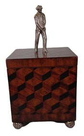 Vintage MAITLAND-SMITH Wooden Q-Bert Golf Themed Box