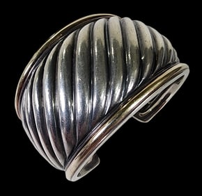 Vintage DAVID YURMAN Sterling Silver & 18K Gold Bracelet