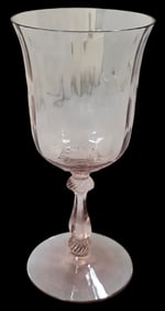 Rare Vintage HEISEY Wide Optic Alexandrite Crystal Wine Goblet / Glass