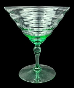 Vintage Green Depression Glass Martini Glass