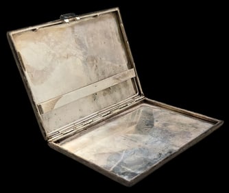 Vintage Art Deco European 800 (80%) Silver Cigrette Case