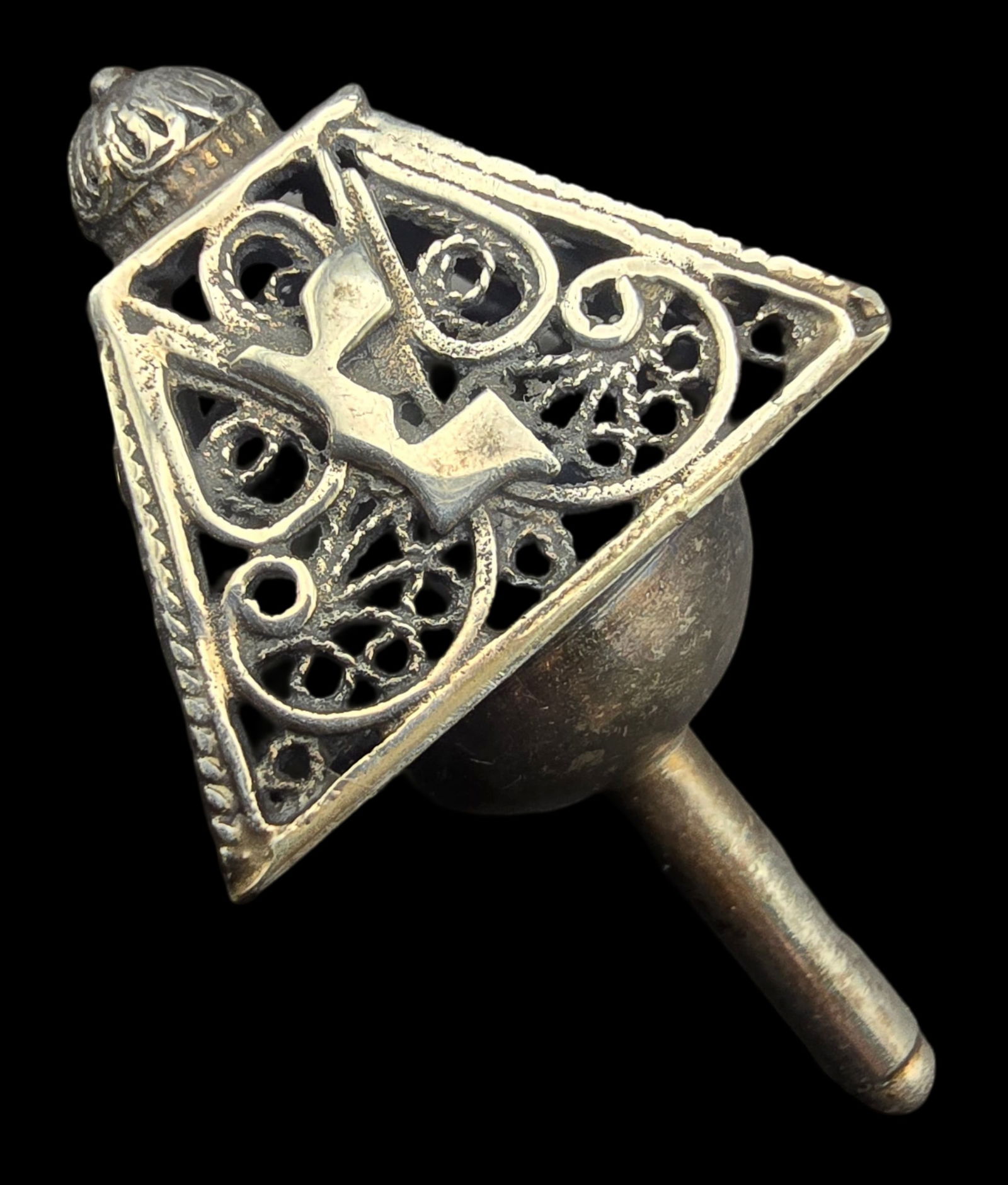 Stunning Vintage Handmade Judaica Sterling Silver Dreidel (1 of 6)