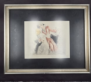 LOUIS ICART Original Signed Aquatint Etching "Swept Away"