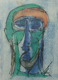 YANNI POSNAKOFF (Greek, 1933-) Ltd. Ed. Lithograph "Portrait" Pencil Signed (1 of 7)