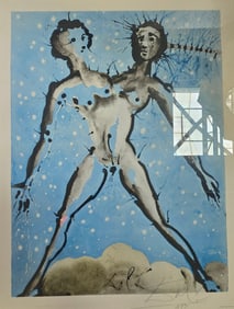 Vintage 1969 SALVADOR DALI "Gemini" Signed & Framed Print