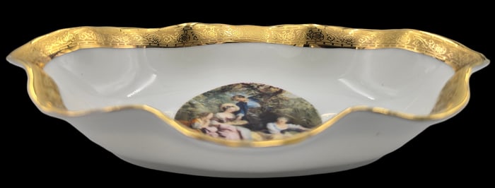 Vintage Limoges France Porcelain & 22K Gold Trim Plate