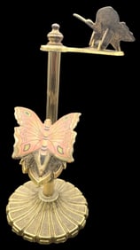 Vintage ALLIED BRASS Butterfly Glove Holder