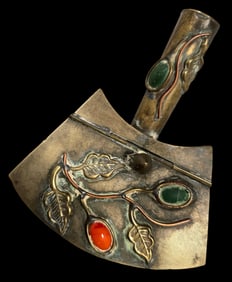 Vintage Chinese Export Brass Silent Butler Crumb Receiver