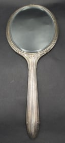 Vintage ca. 1930s Art Deco Sterling Silver Hand Mirror