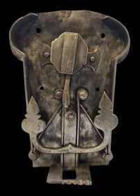 Antique 1500s European Wrought Iron & Original Key Door Lock