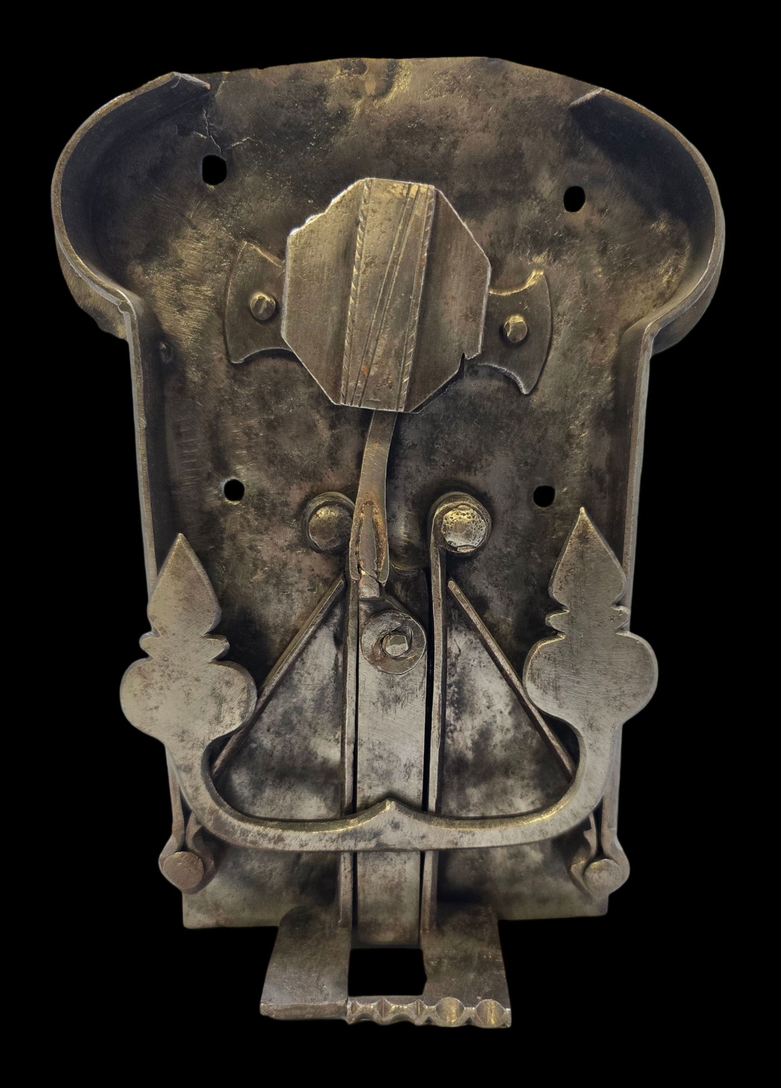 Antique 1500s European Wrought Iron & Original Key Door Lock (1 of 9)