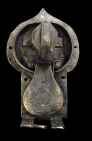 Antique 1700s European Wrought Iron & Original Key Door Lock