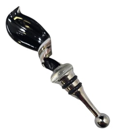 Vintage Mouthblown Swirl Art Glass Wine Bottle Stopper