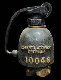 Rare Antique ROBERT LATOWSKI Germany Cast Iron Locomotive Bell-Ringer Valve