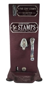 Vintage 1960s SCHERMACK Countertop 5 Cents Stamp Vending Machine