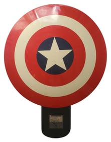 Rare Vintage 2002 FACTORYX Ltd. Ed. MARVEL CAPTAIN AMERICA Shield /w Display Board