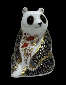 Vintage ROYAL CROWN DERBY England Porcelain Figurine - Panda Bear