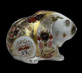 Vintage ROYAL CROWN DERBY England Porcelain Figurine - Bear