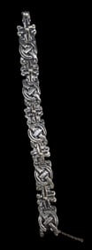 Heavy & Solid Vintage Mid-Century Mexican Sterling Silver Bracelet
