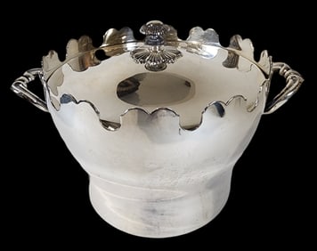 Vintage Mid-Century CHRISTOFLE France "Gallia" Silverplated Ice Bucket