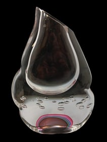 Vintage LUIGI MELLARA Murano Italy Mouthblown Art Glass Vase