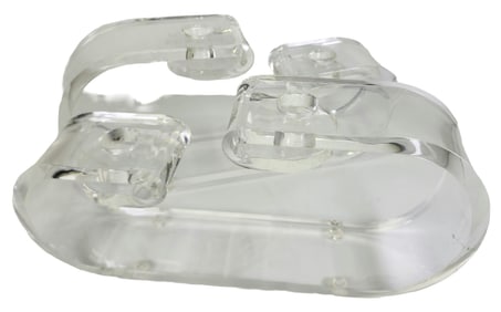 Pair of Vintage DOROTHY THORPE Clear Lucite Candleholders