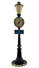 Vintage 1960s Swiss JAEGER-LECOULTRE "Rue de la Paix" Lantern 8-Day Table Desk Clock