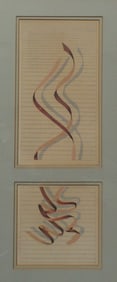 Vintage RUDI JAECKEL "Ribbons" Lithograph - Signed & Titled