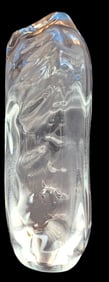 Very Unusual Mid-Century Modern Narrow Clear Crystal Vase