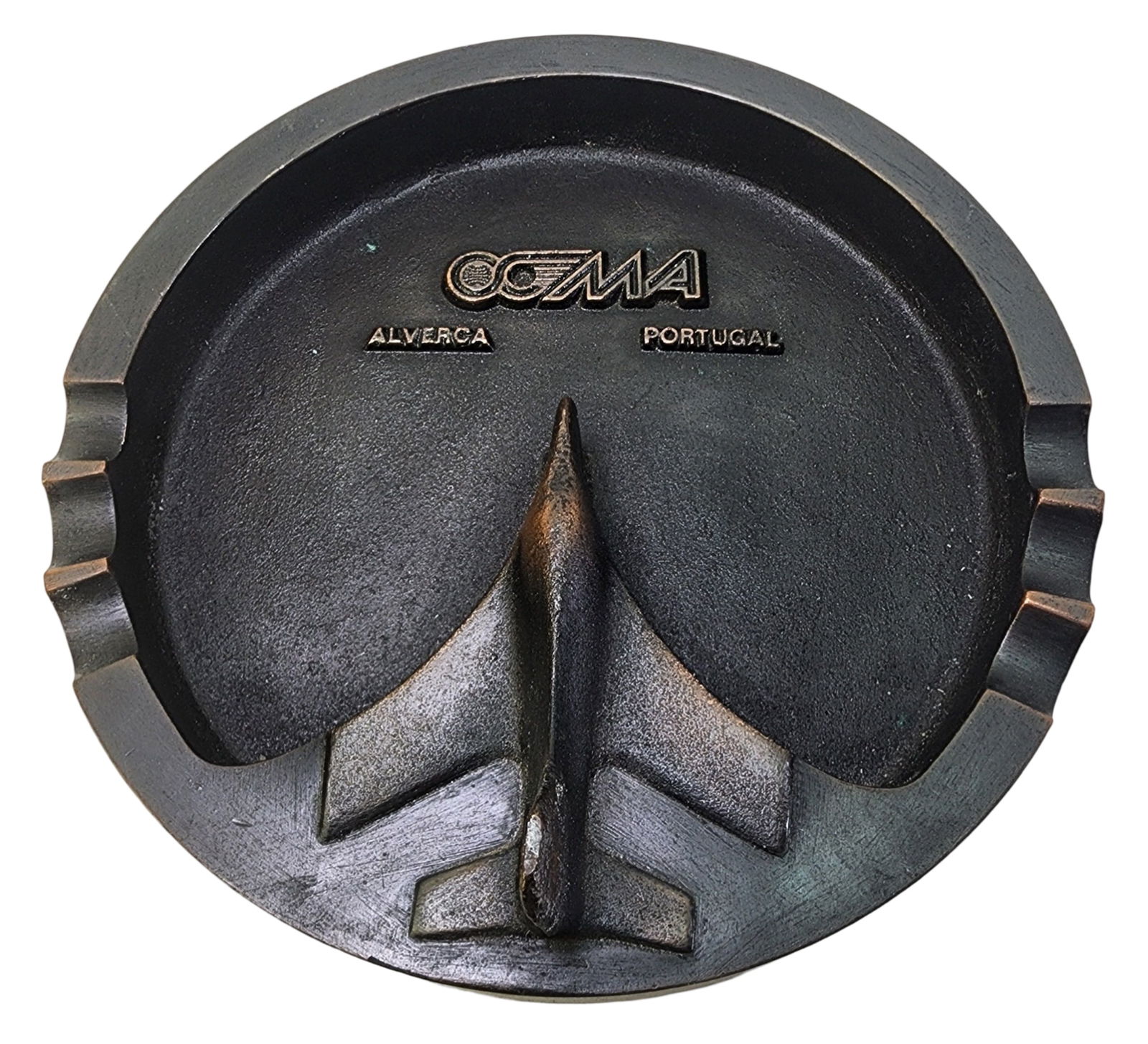 Rare Heavy Vintage Cast Bronze Airplane Ashtray (1 of 5)