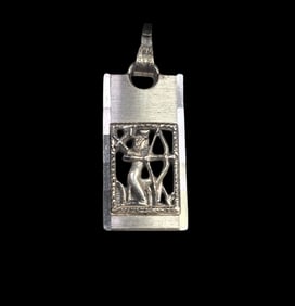 Vintage KORDES & LICHTENFELS GERMANY Sterling Silver Zodiac Pendant - Sagittarius