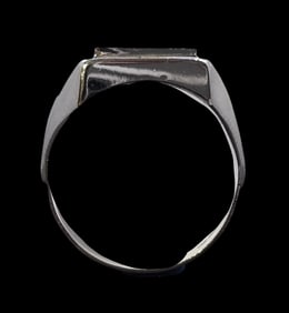 Vintage European 800 Silver Signet Men's Designer Ring