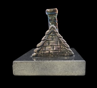 Vintage Sterling Silver Judaica House Figurine