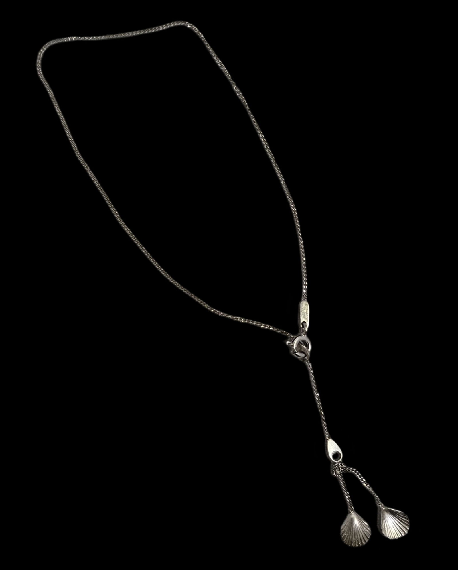 Vintage European 835 Silver Shell Pendant Necklace (1 of 7)