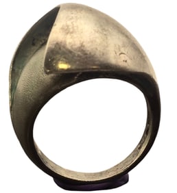 Vintage Mid-Century Modern Solid Sterling Silver Ring /w Designer Mark