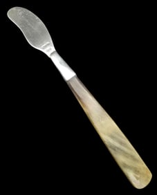 Vintage Peruvian Sterling Silver Knife /w Horn Handle
