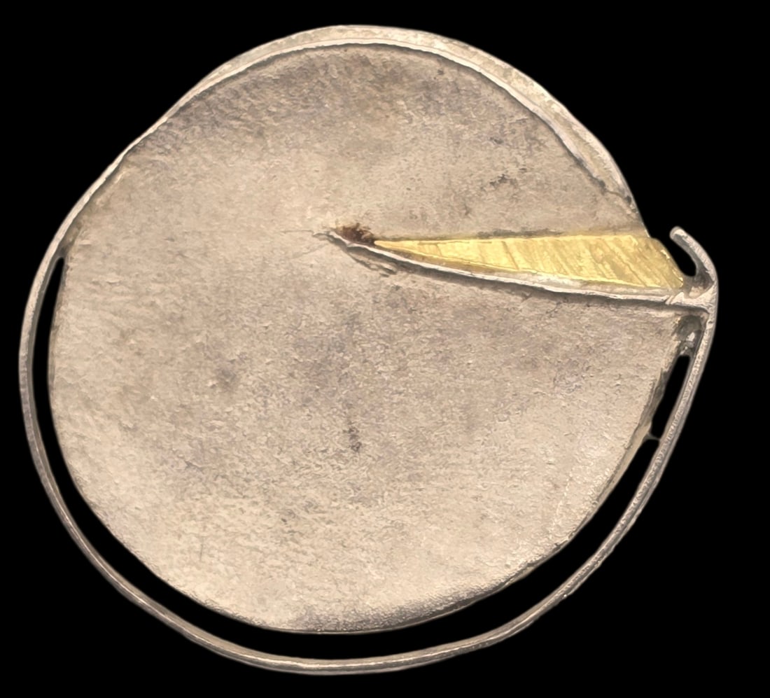 Mfa Large Sterling Silver Brooch