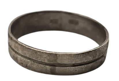 Vintage Sterling Silver Plain Band Ring