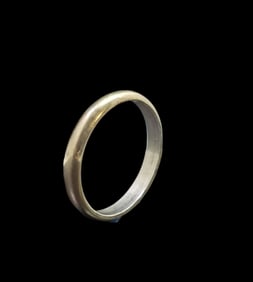 Vintage European Gilt 800 Silver Band Ring