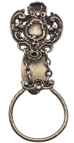 Antique Austrian or Bavarian 800 Silver Charivari Chain Holder Clip