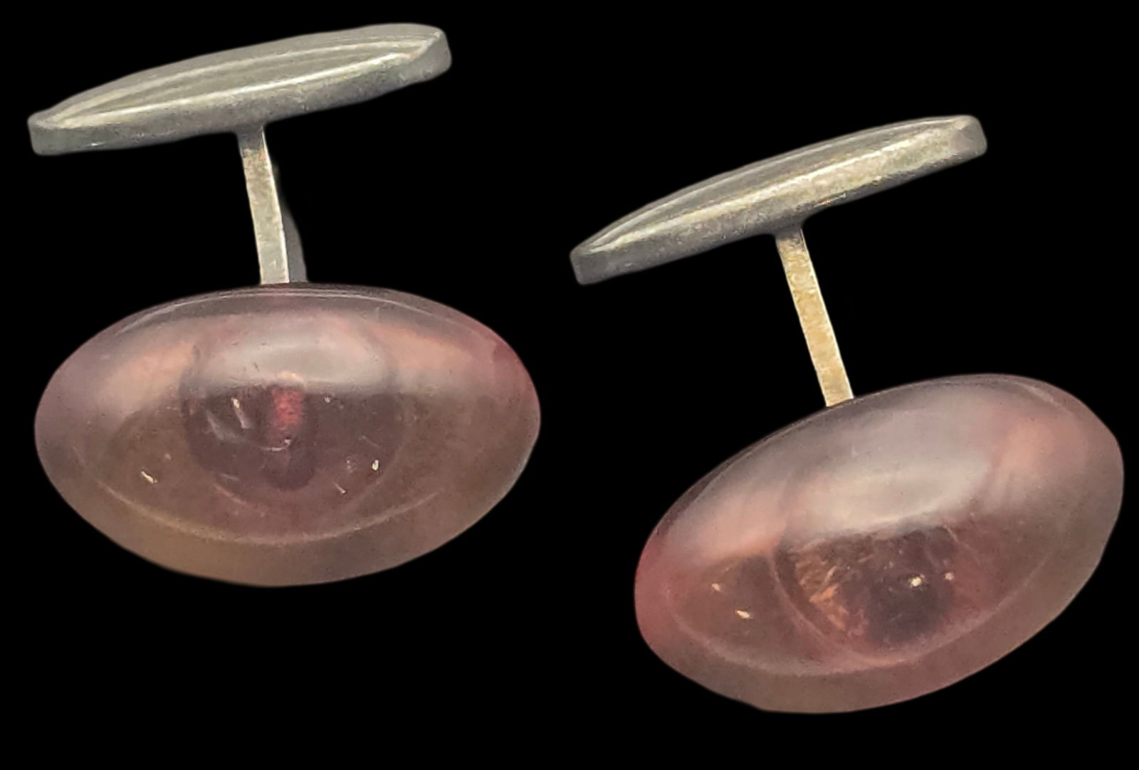 Vintage Mid-Century European 800 Silver & Baltic Amber Cufflinks (1 of 4)