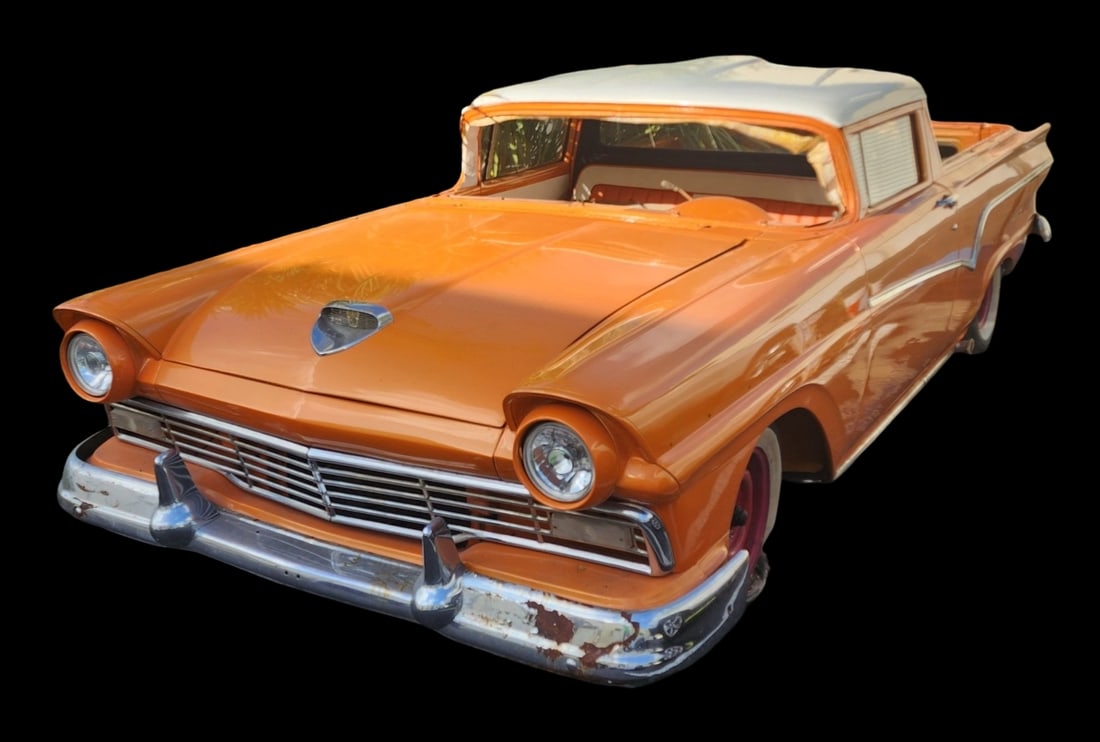 Vintage 1957 FORD RANCHERO Costum Cut Roof Project Car