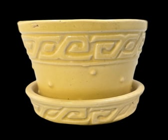 Vintage Mid-Century Modern MCCOY Yellow Art Pottery Planter